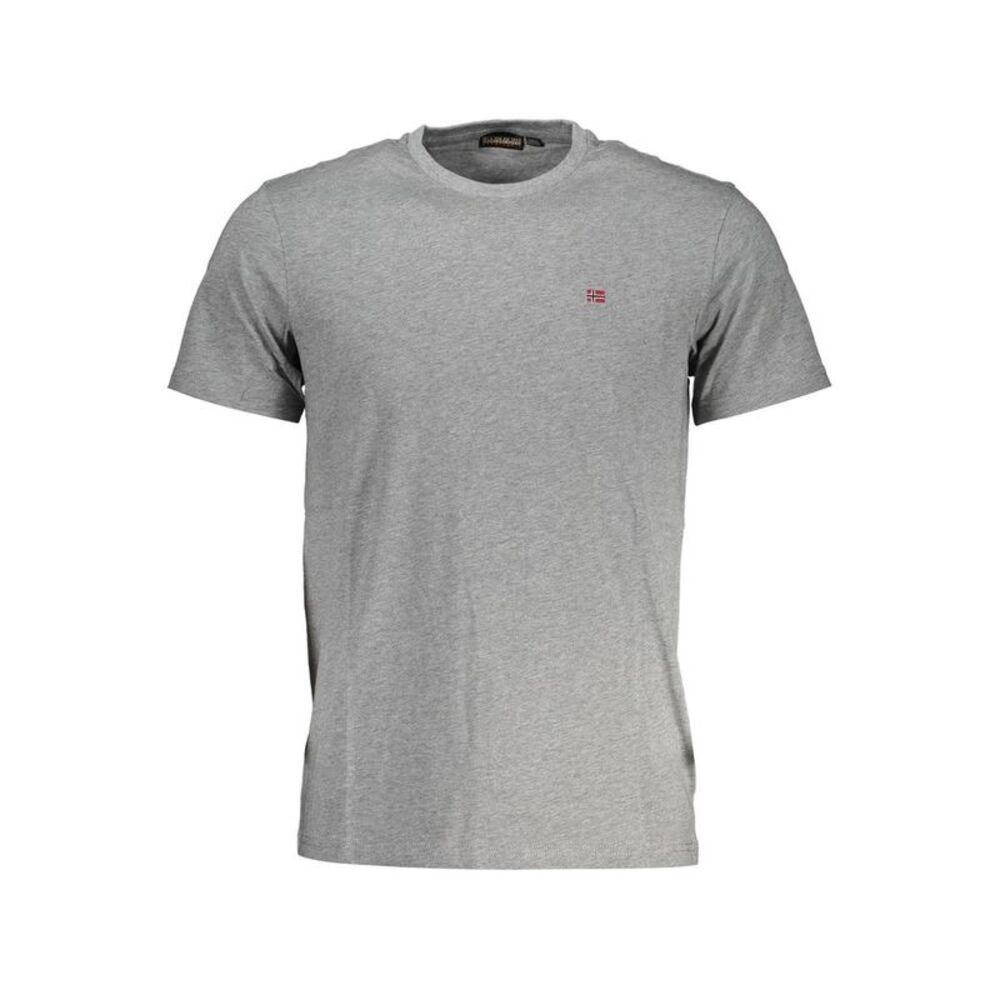 Napapijri Grigio Cotton Men Men's T-Shirt